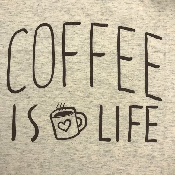 Coffee Is Life, Ladies Jerzees Tri-Blind Tee Shirt, Medium, NEW WITH TAGS - Picture 2 of 6